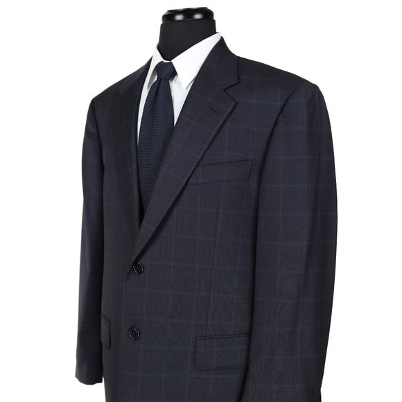 Gianluca Isaia Napoli Wool Suit Blue Windowpane - Picture 4 of 14